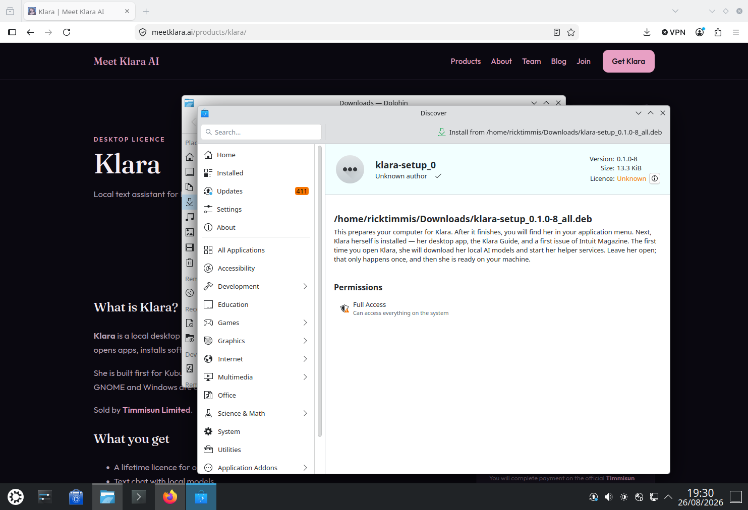 Discover ready to install klara-setup from Downloads